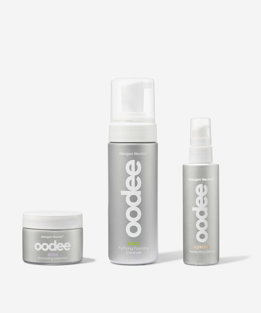oodee 3-step phenomenal skin edit - allergen neutral skincare products